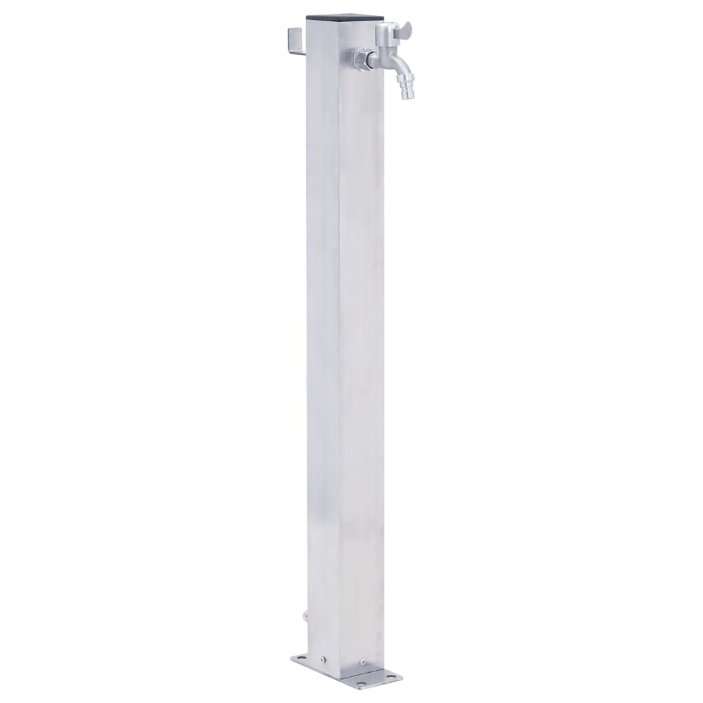 Garden Water Column 60 cm Stainless Steel Square
