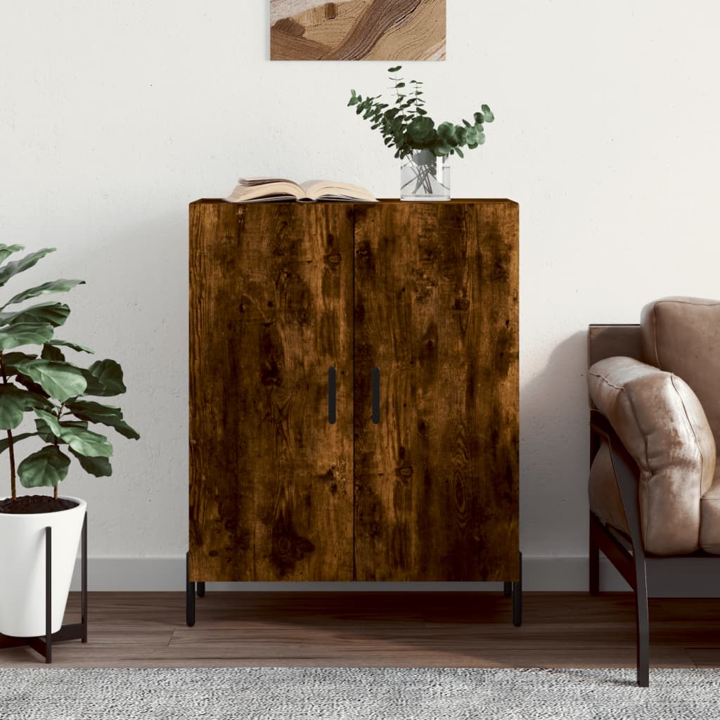 Sideboard Smoked Oak 69.5x34x90 cm Engineered Wood