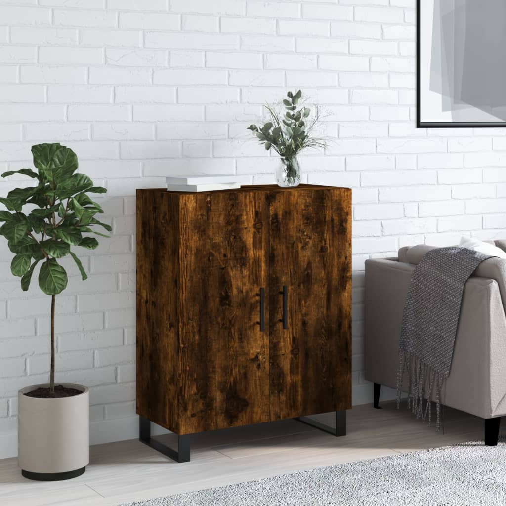Sideboard Smoked Oak 69.5x34x90 cm Engineered Wood