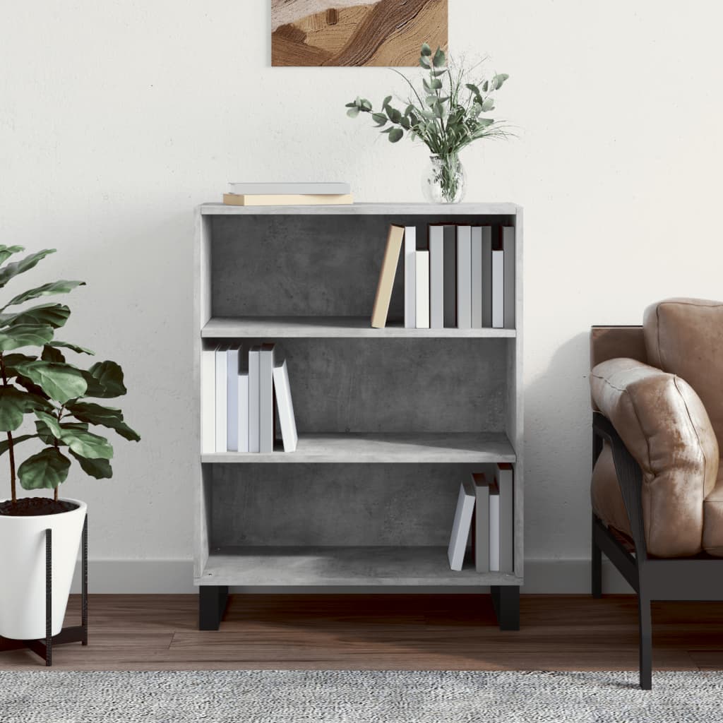 Shelf Cabinet Concrete Grey 69.5x32.5x90 cm Engineered Wood
