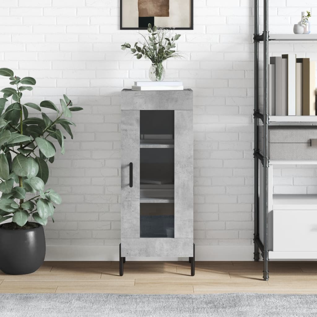 Sideboard Concrete Grey 34.5x34x90 cm Engineered Wood