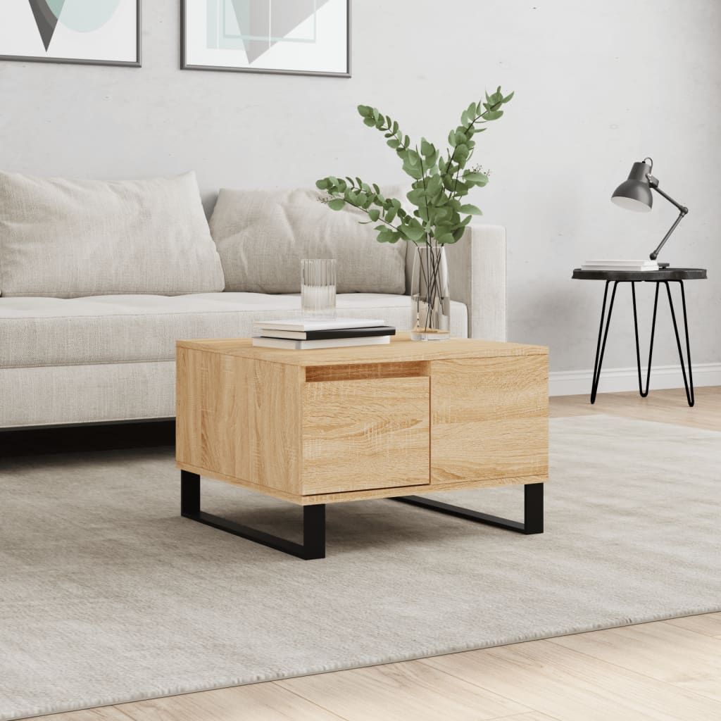 Coffee Table Sonoma Oak 55x55x36.5 cm Engineered Wood