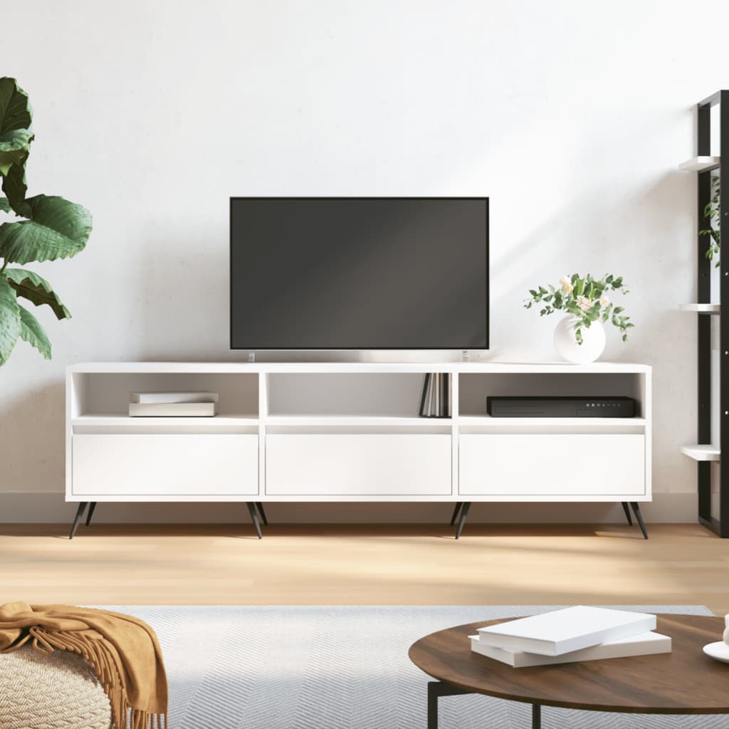 TV Cabinet White 150x30x44.5cm Engineered Wood
