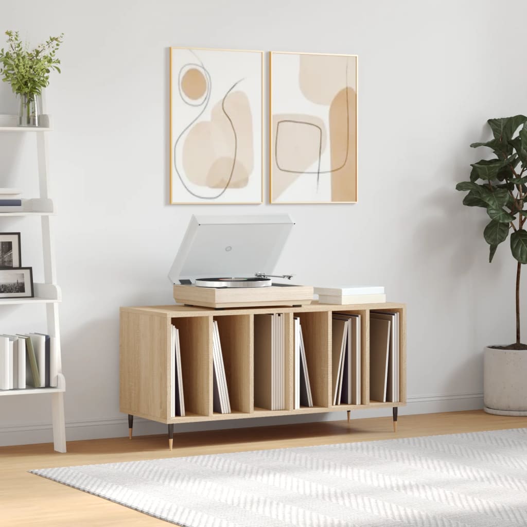 Record Cabinet Sonoma Oak 100x38x48cm Engineered Wood