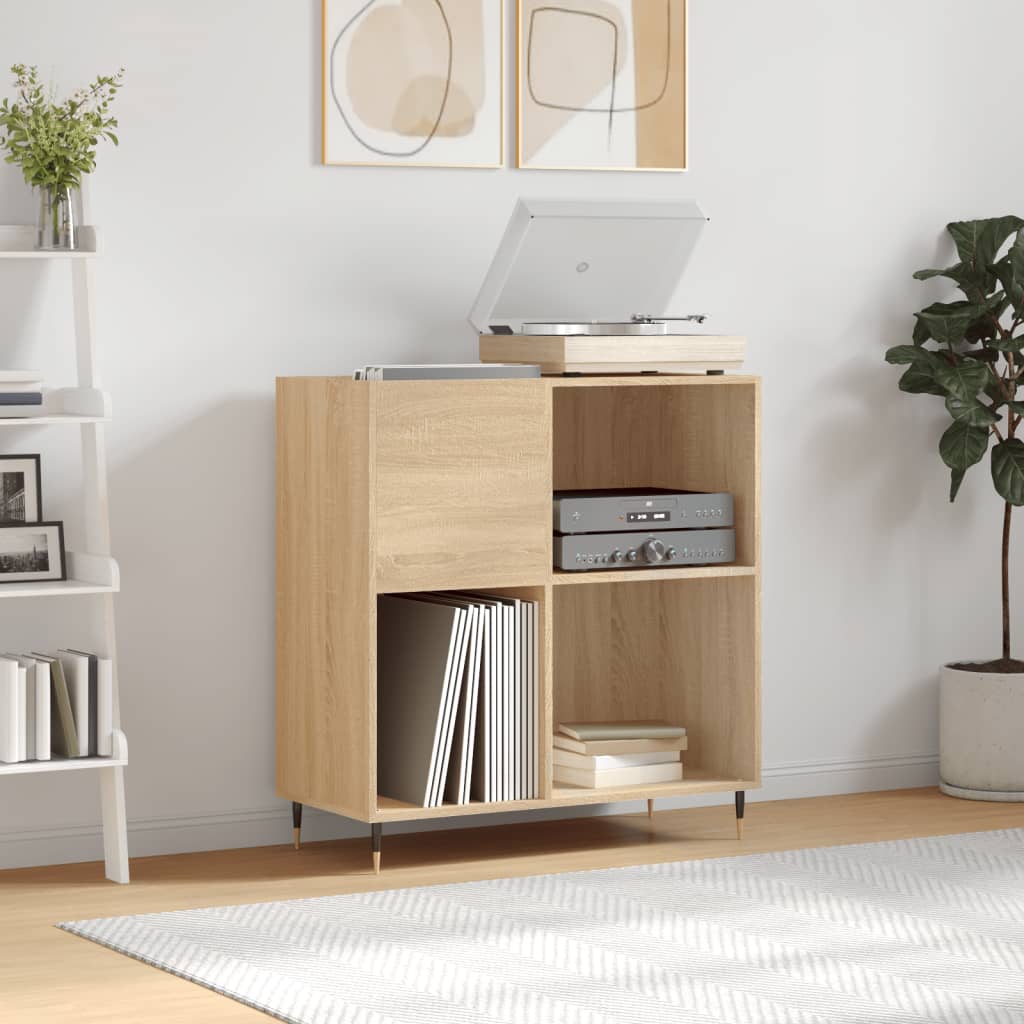 Record Cabinet Sonoma Oak 84.5x38x89cm Engineered Wood