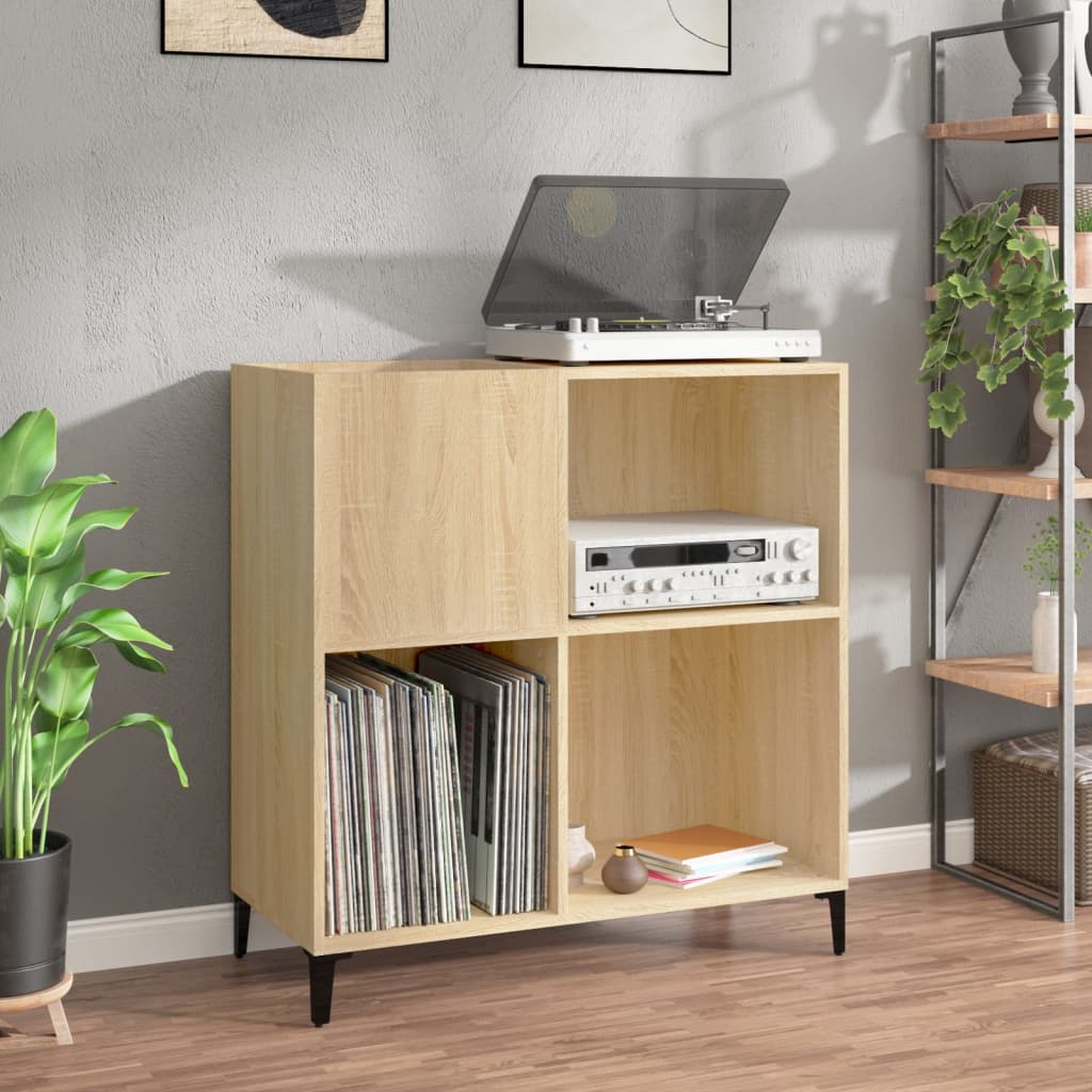 Record Cabinet Sonoma Oak 84.5x38x89cm Engineered Wood
