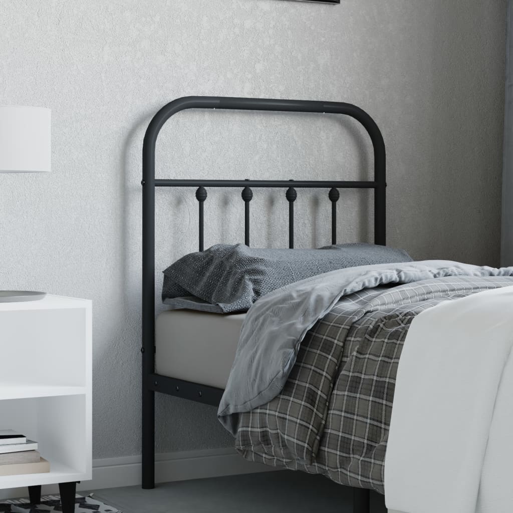 Metal Headboard Black 75cm