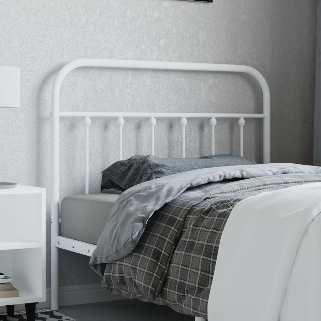 Metal Headboard White 107cm