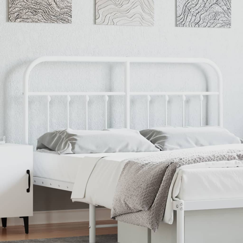 Metal Headboard White 150cm
