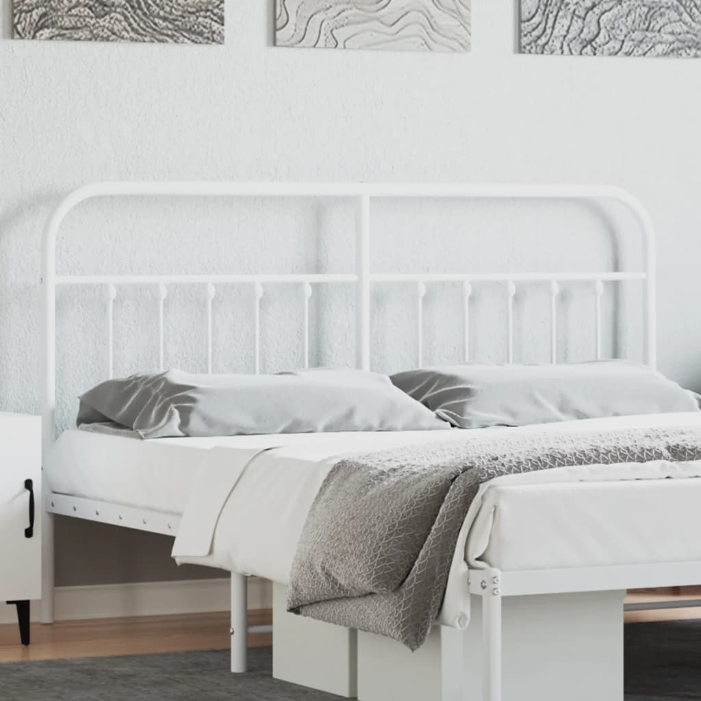 Metal Headboard White 180cm