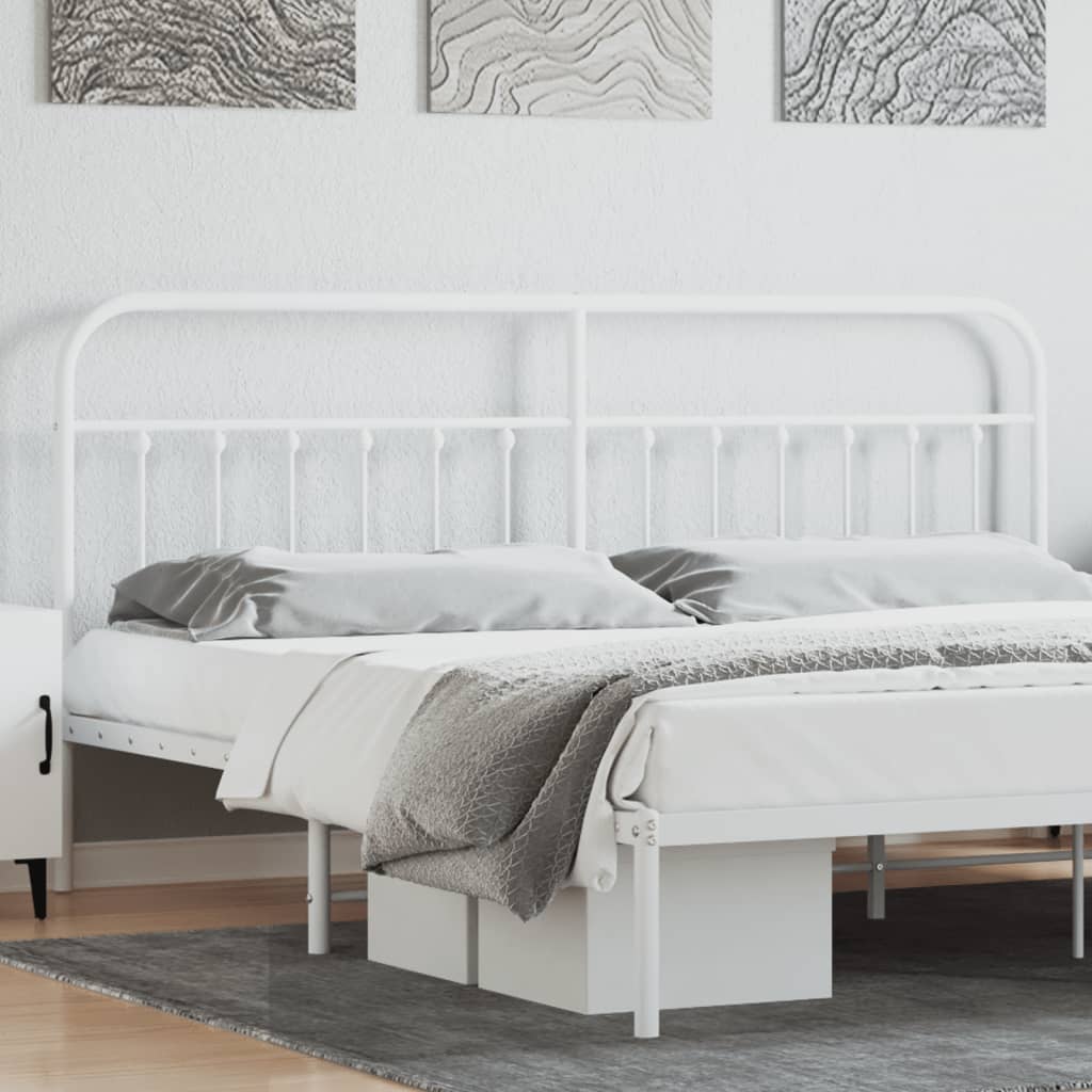 Metal Headboard White 193cm