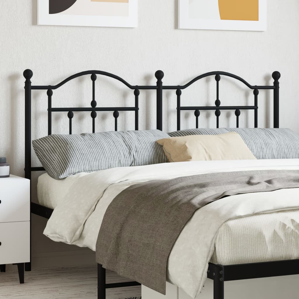 Metal Headboard Black 150cm