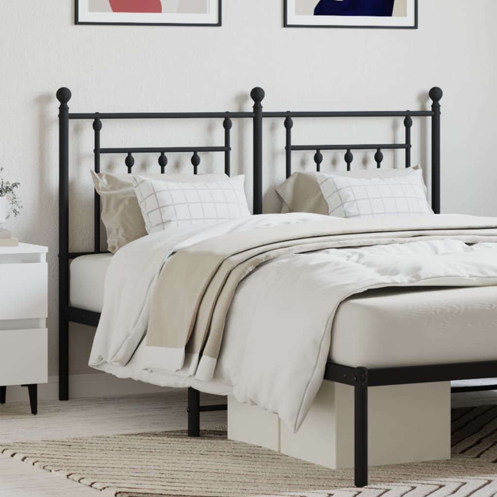 Metal Headboard Black 150cm