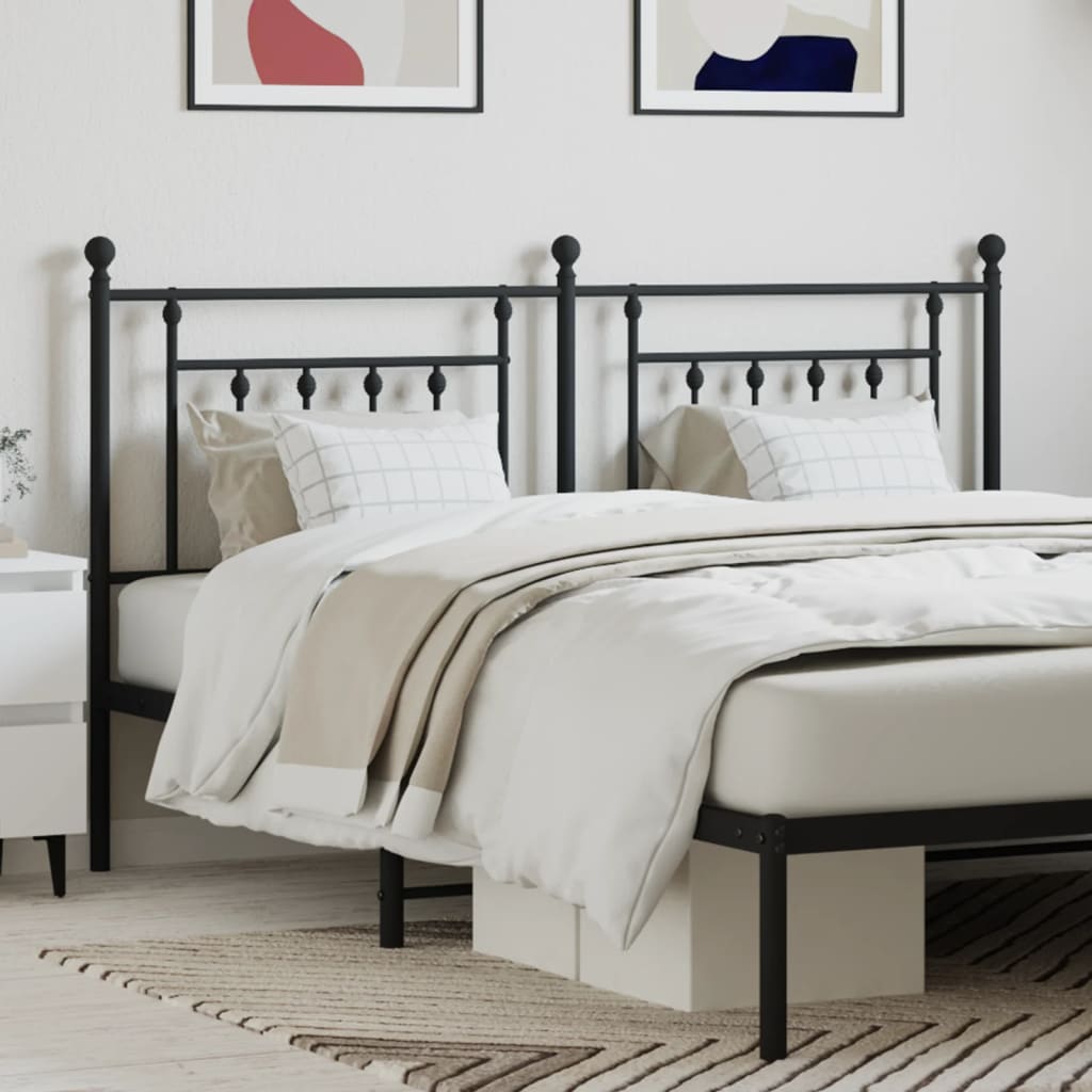 Metal Headboard Black 180cm