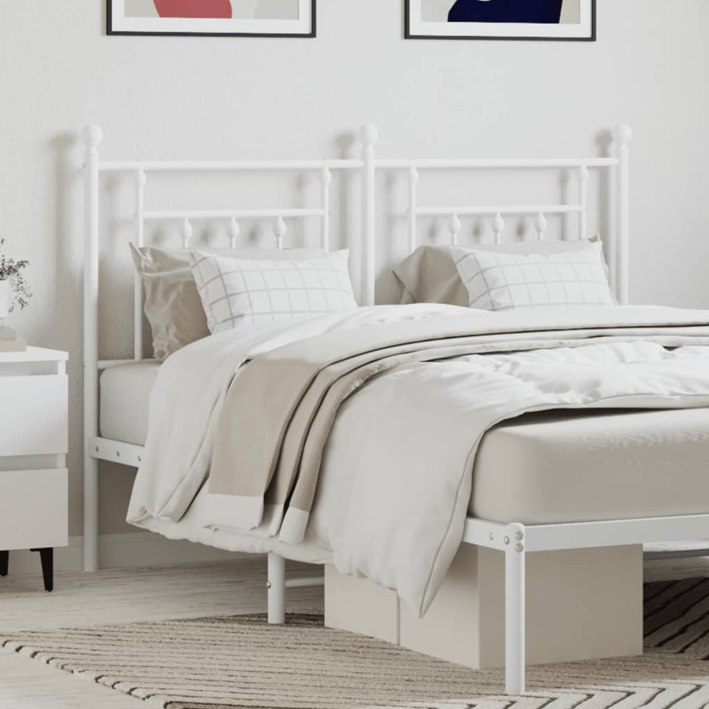 Metal Headboard White 150cm