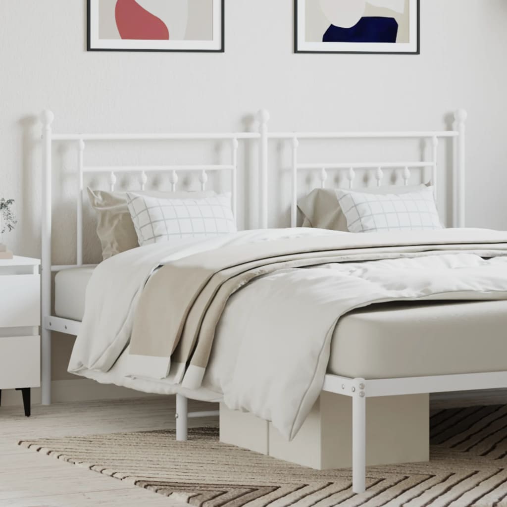 Metal Headboard White 180cm