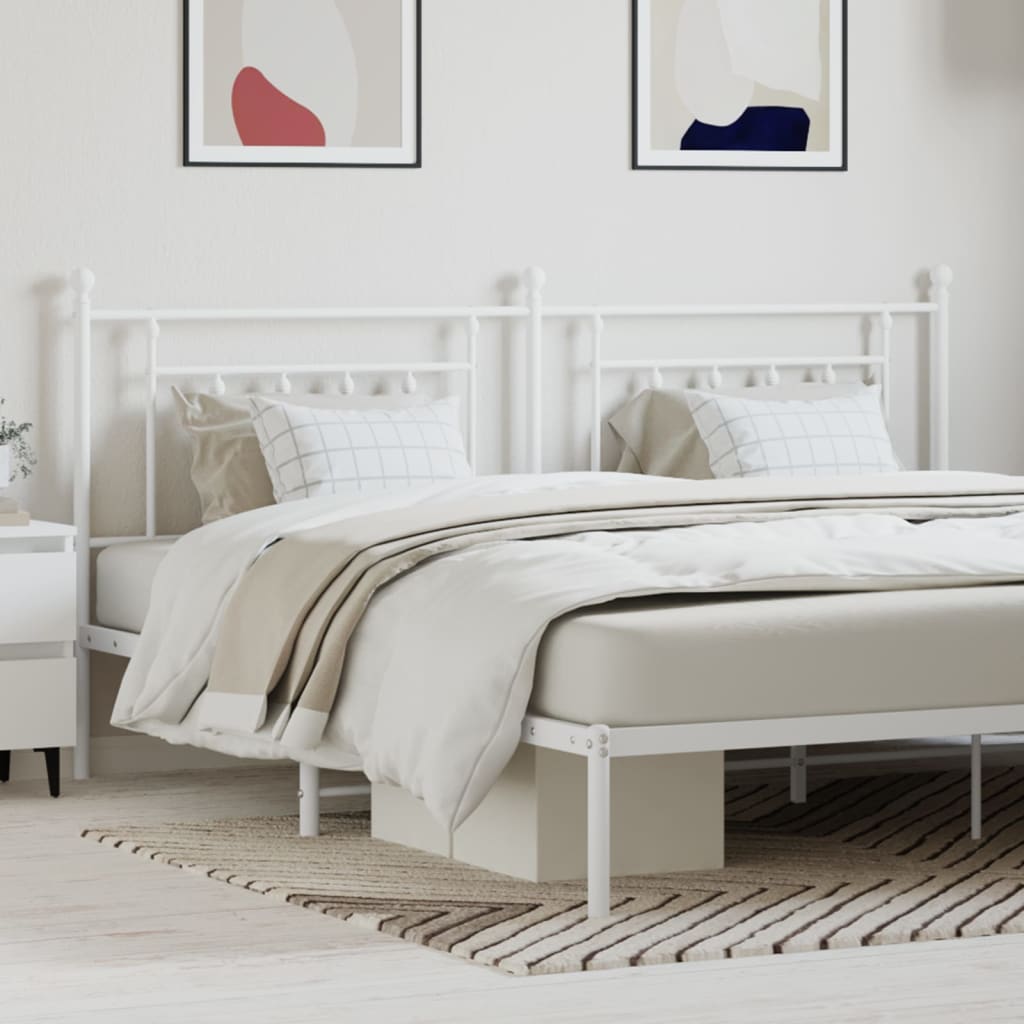 Metal Headboard White 193cm