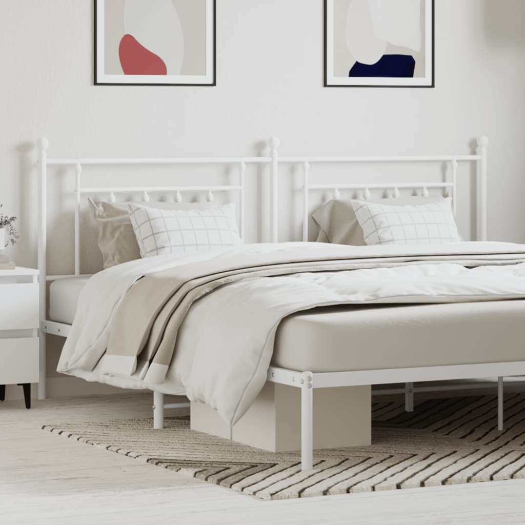 Metal Headboard White 200cm