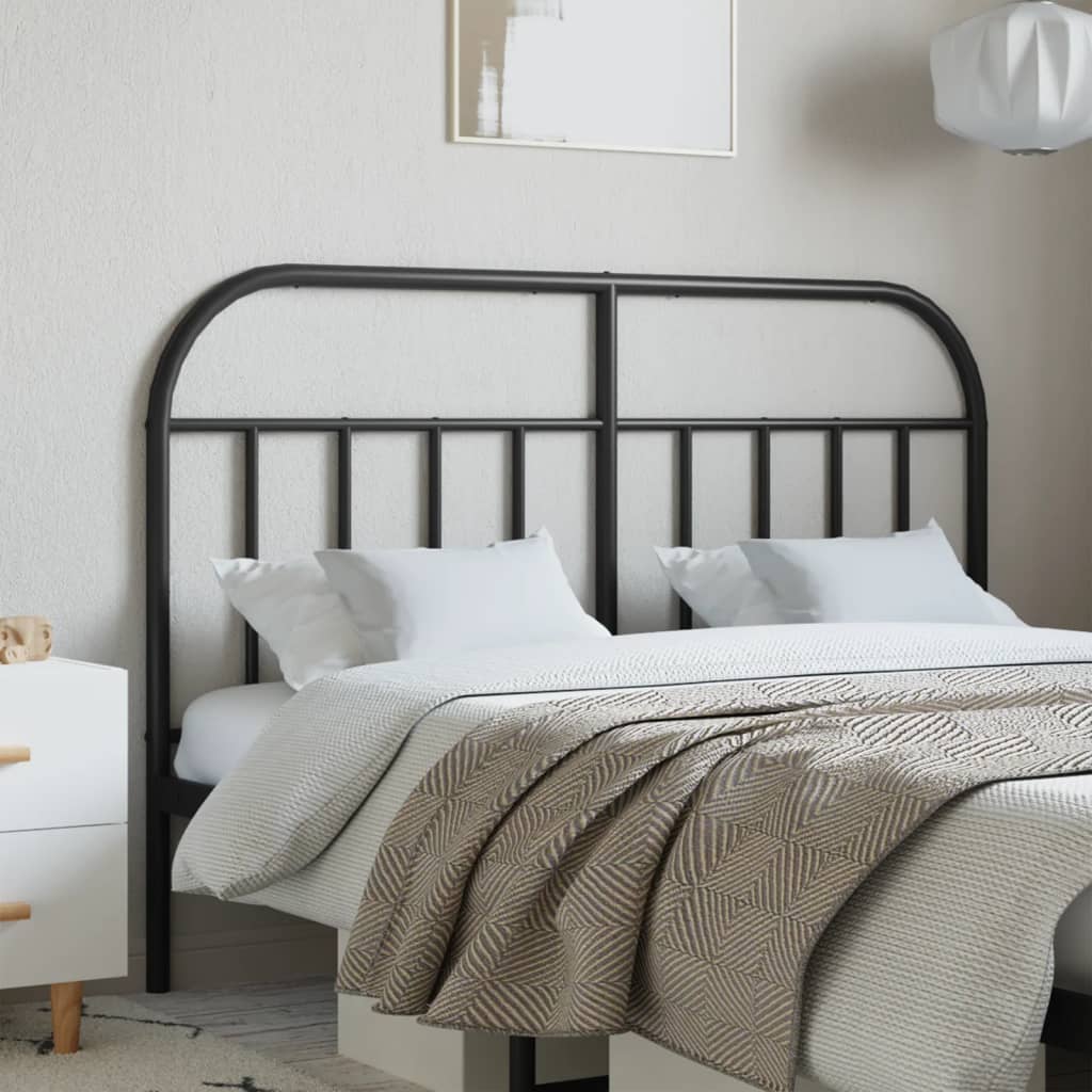 Metal Headboard Black 150cm