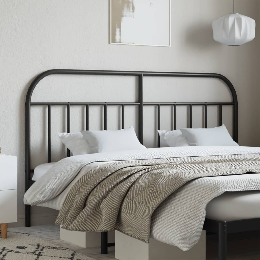 Metal Headboard Black 180cm