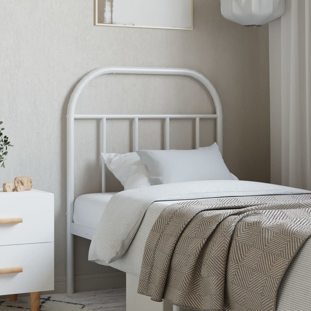 Metal Headboard White 75cm