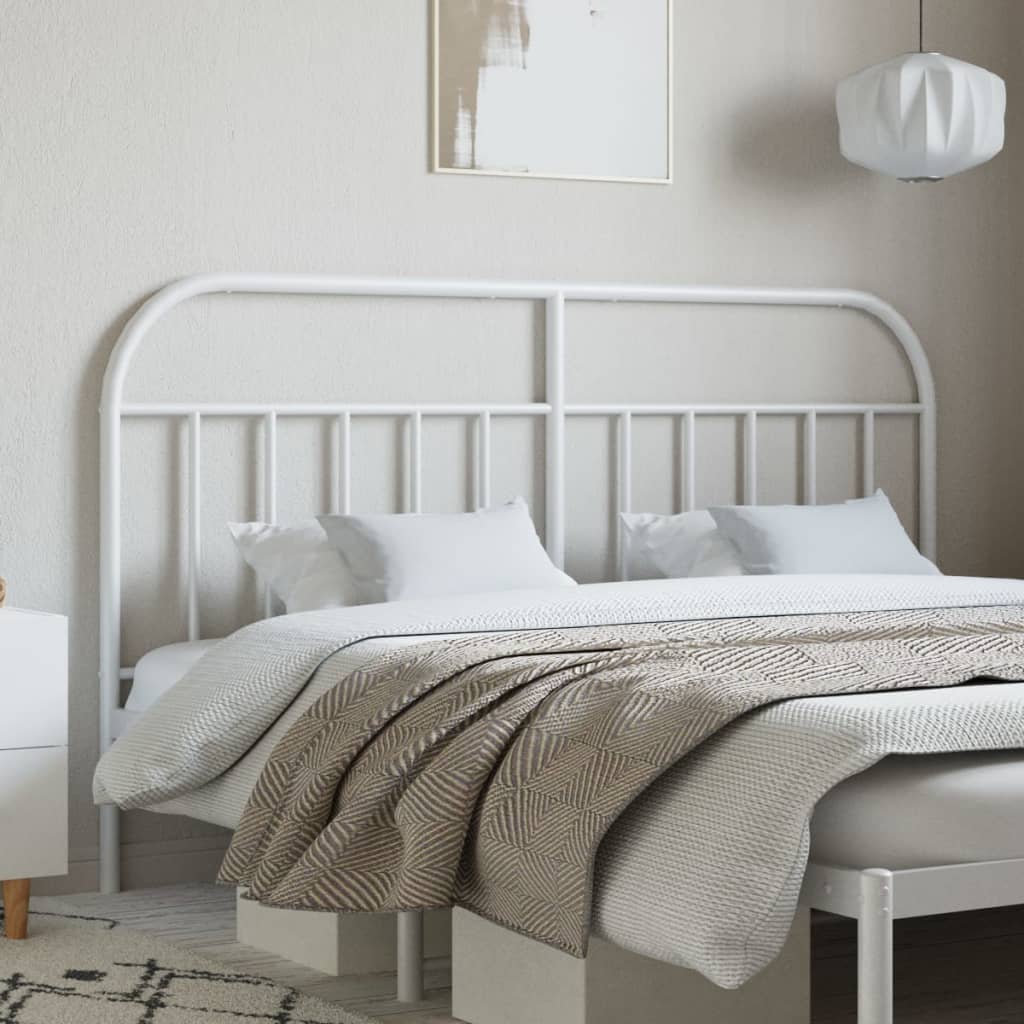 Metal Headboard White 180cm
