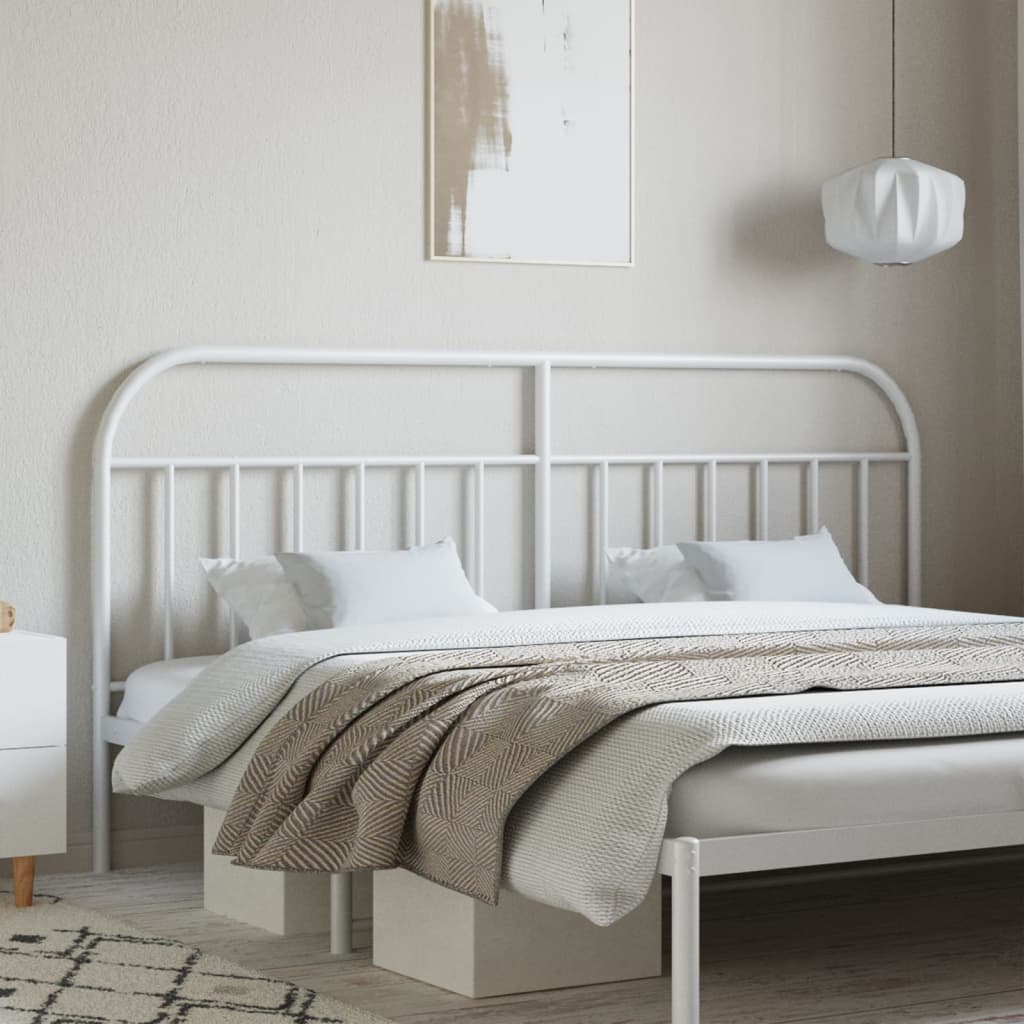 Metal Headboard White 193cm