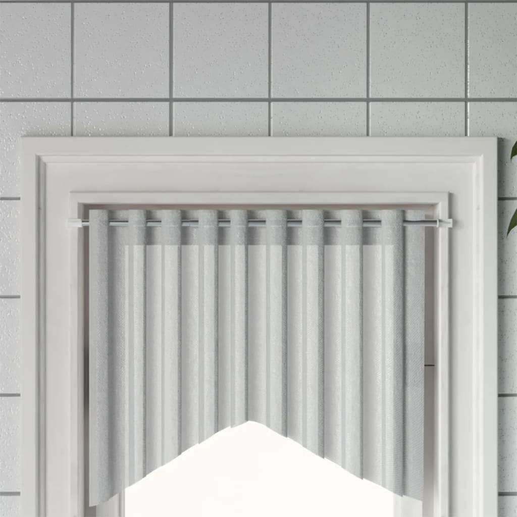 Curtain Rails 2 Pcs White and Silver 40-60cm Aluminium