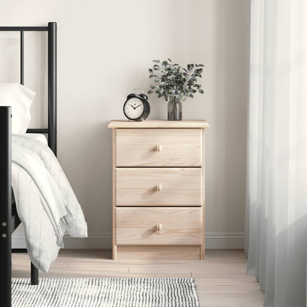 Bedside Table - KNOX Nightstand Natural 41cm