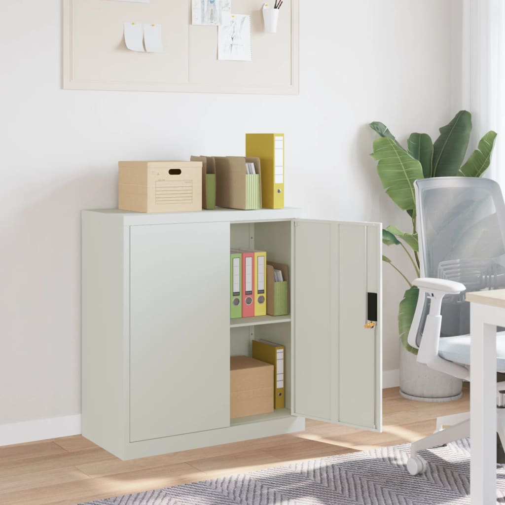 File Cabinet Light Grey 79x40x90 cm Steel