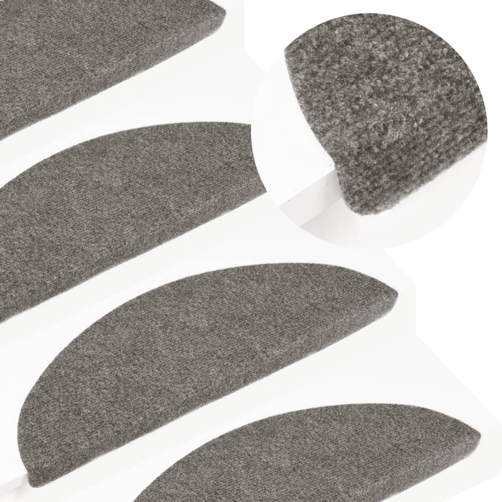 Stair Mats Self-adhesive 10 Pcs Grey 56x17x3cm