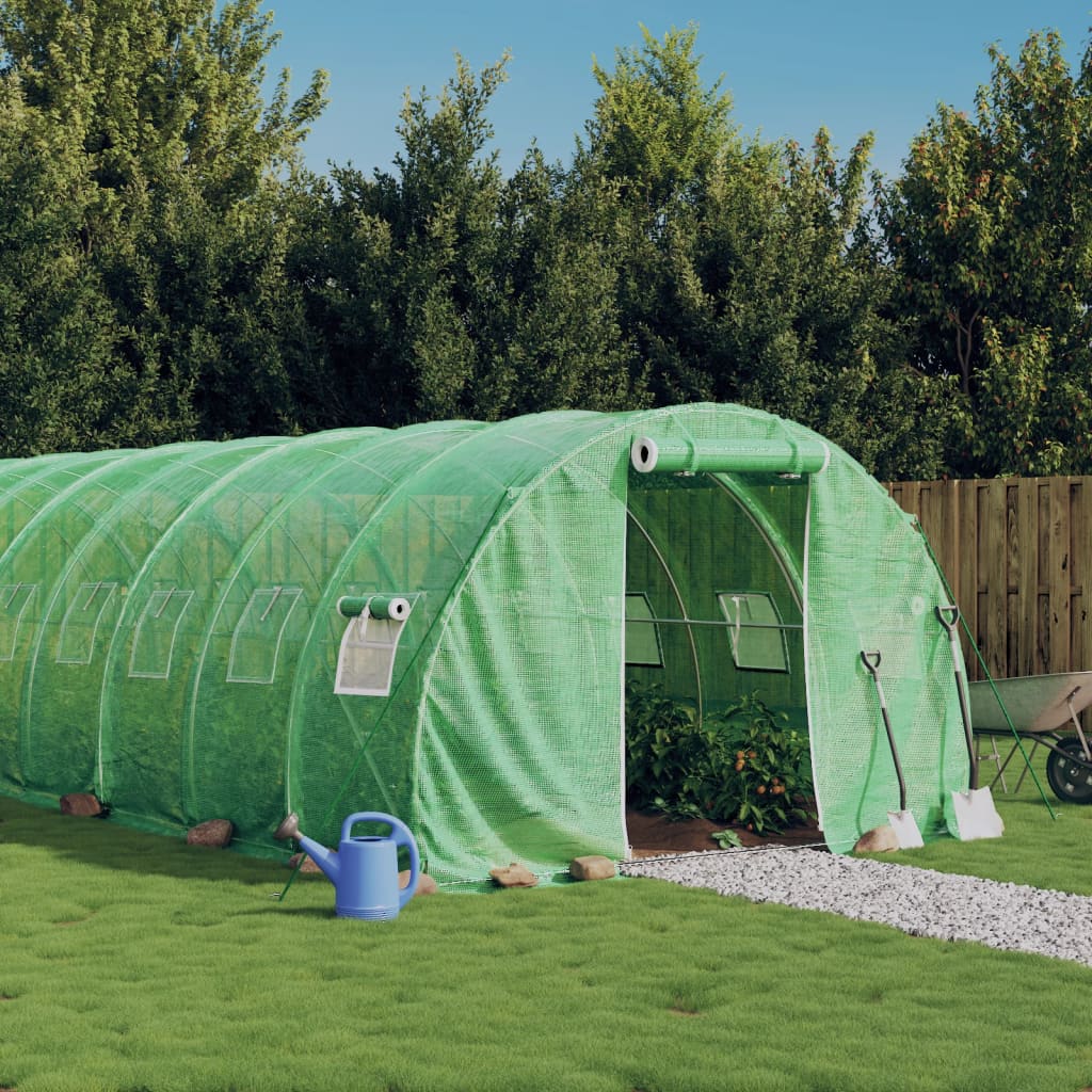 Greenhouse with Steel Frame Green 42 m2 14x3x2 m