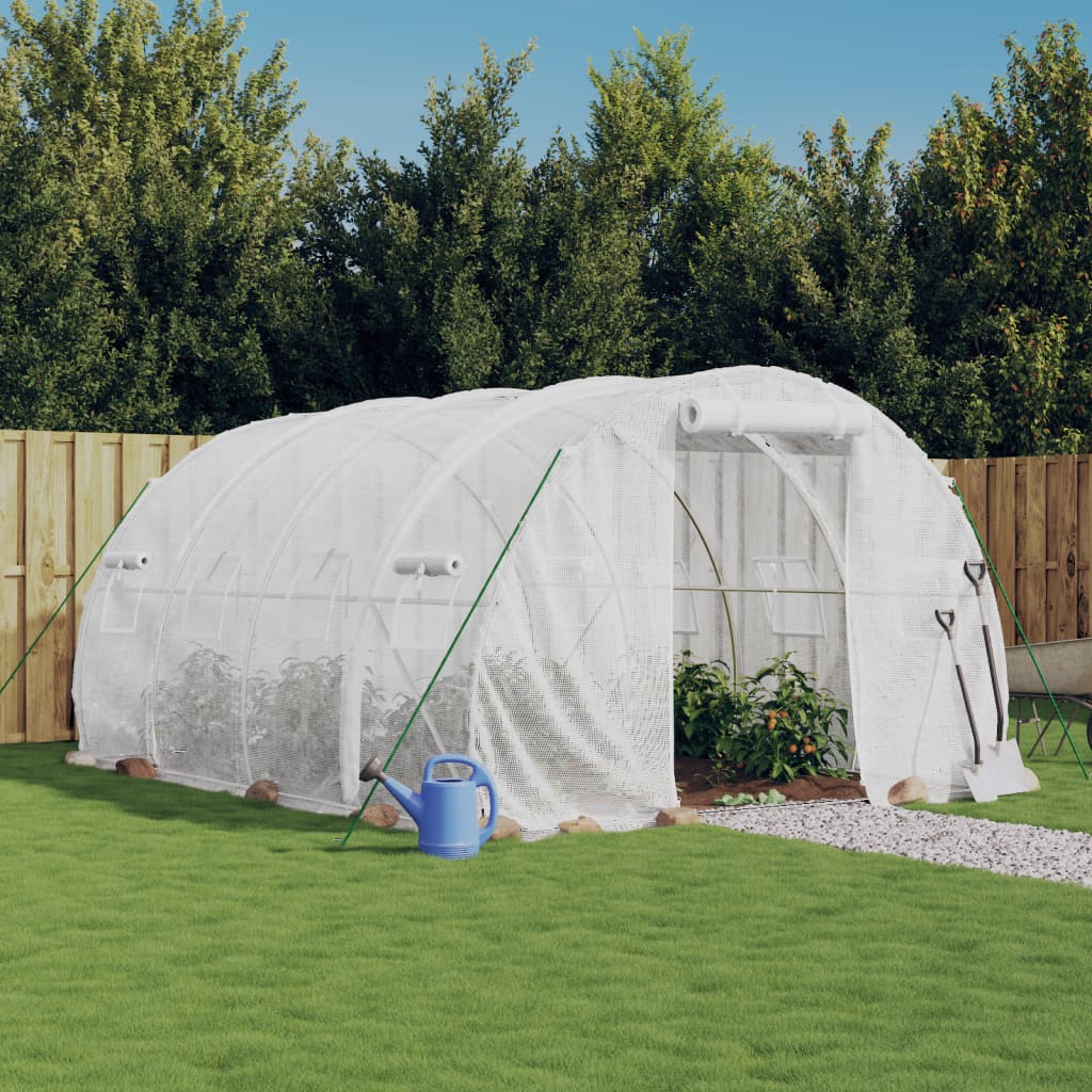 Greenhouse with Steel Frame White 12 m2 4x3x2 m