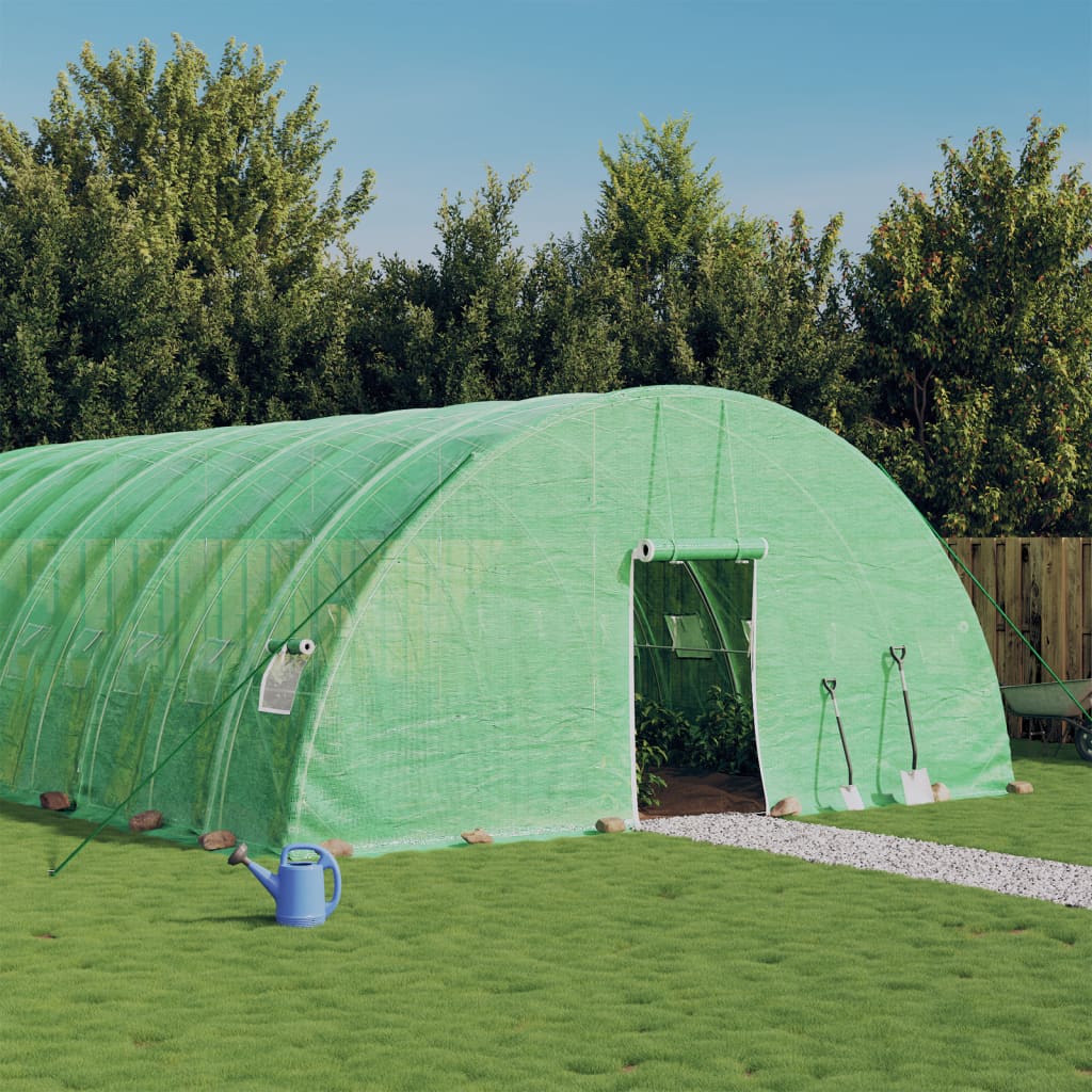 Greenhouse with Steel Frame Green 60 m2 10x6x2.85 m