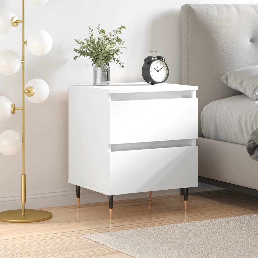 Bedside Table - PHOENIX Gus Nightstand White 40cm