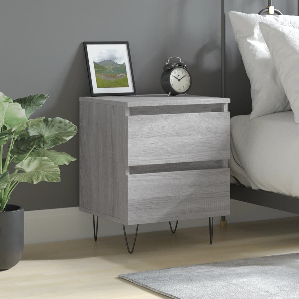 Bedside Table - PHOENIX Sam Nightstand Grey Sonoma 40cm