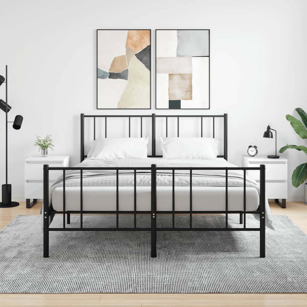Bedside Table - PHOENIX Joe 2 Piece Nightstand White 40cm