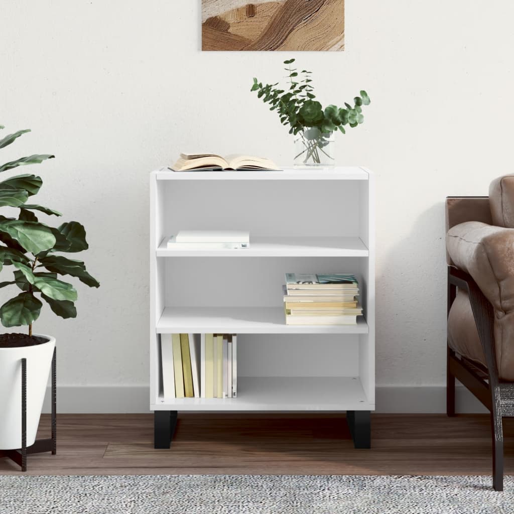 Sideboard High Gloss White 57x35x70 cm Engineered Wood