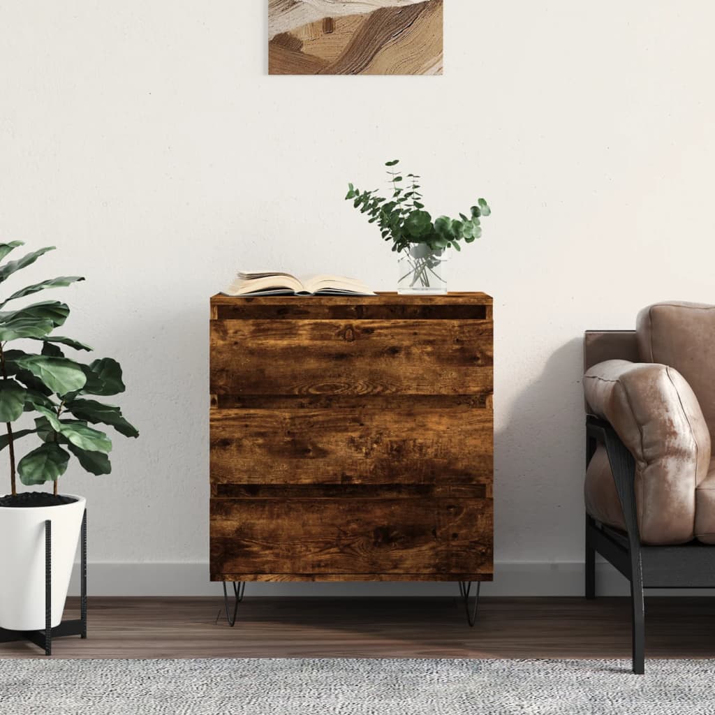 Sideboard Smoked Oak 60x35x70 cm Engineered Wood