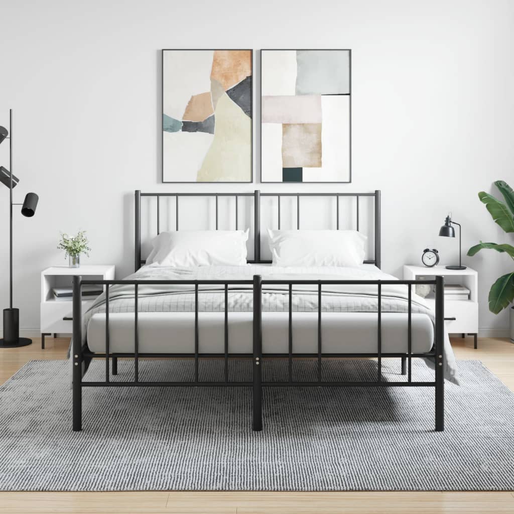Bedside Table - ROGERS Jace 2 Piece Nightstand White 40cm
