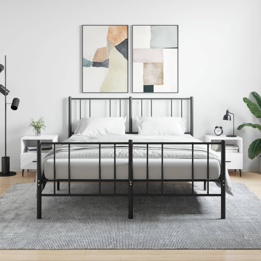 Bedside Table - ROGERS Ray 2 Piece Nightstand White 40cm