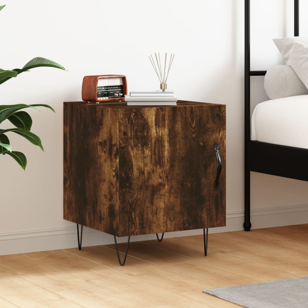 Bedside Table - MANNING Ben Nightstand Smoked Oak 40cm