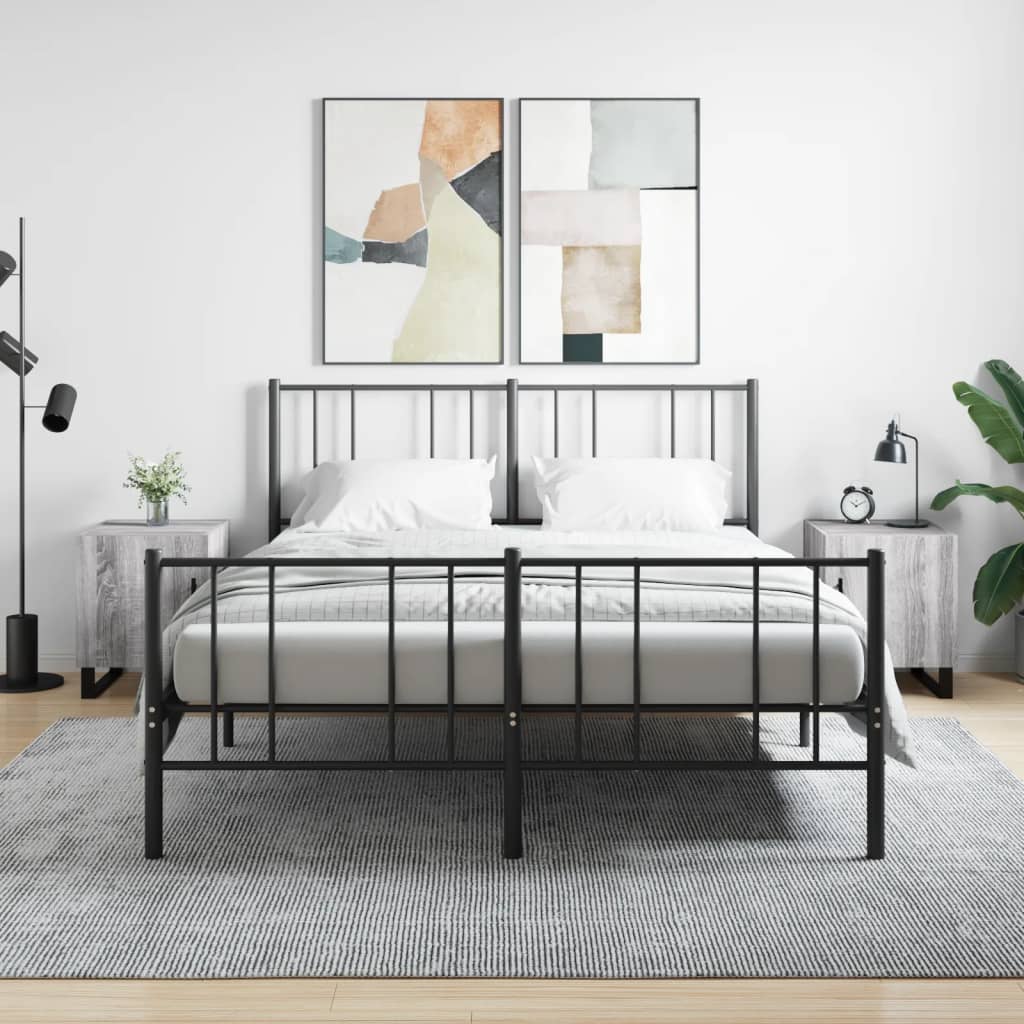 Bedside Table - MANNING Aven 2 Piece Nightstand Grey Sonoma 40cm