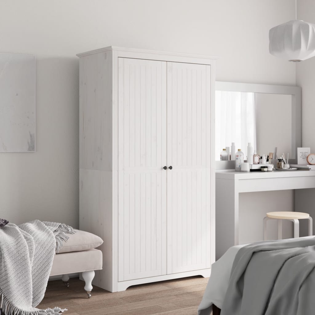 BITA 2 Door Wardrobe White - 99cm