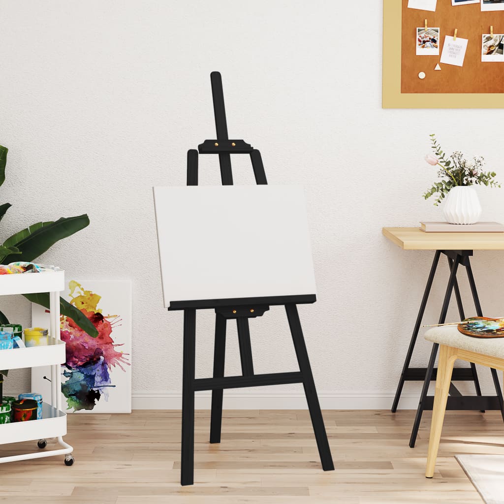 Easel Stand Black 53.5x95x127cm Solid Wood Pine