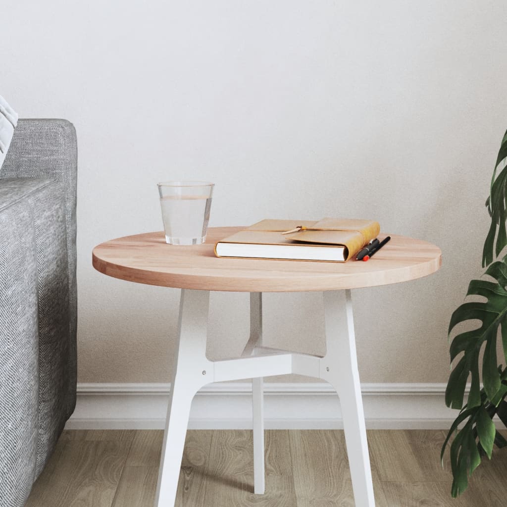 Table Top 40x1.5 cm Round Solid Wood Beech