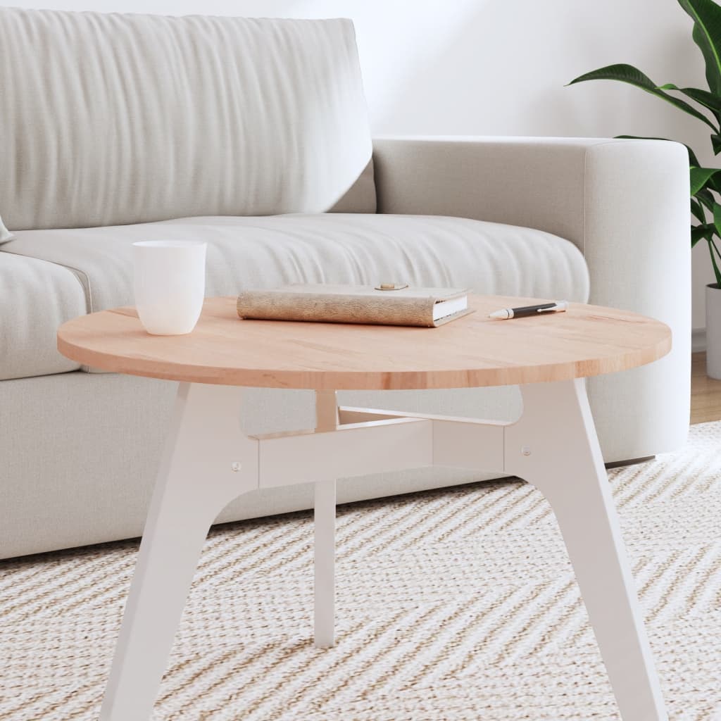 Table Top Ã ̃60x1.5 cm Round Solid Wood Beech