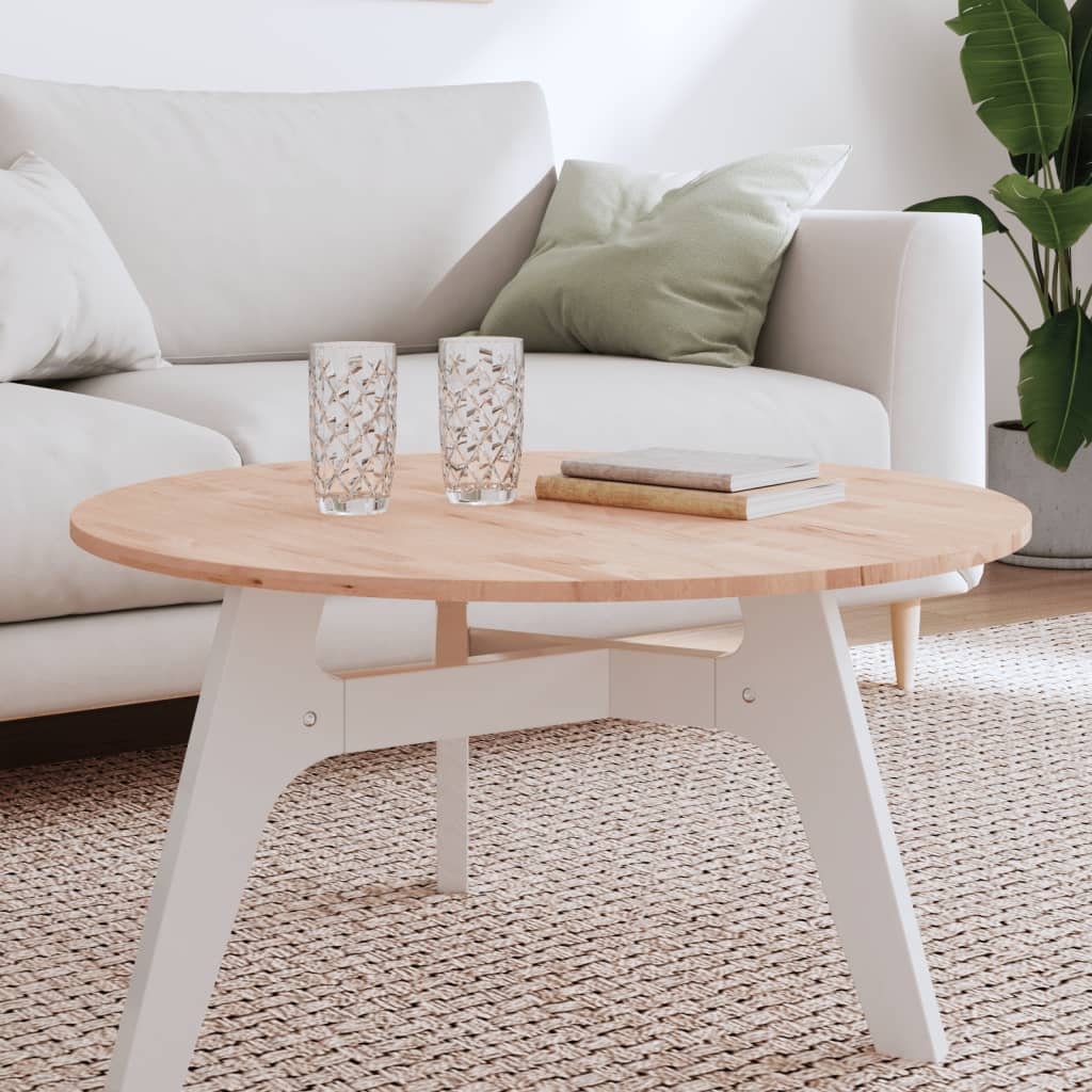 Table Top Ã ̃80x1.5 cm Round Solid Wood Beech