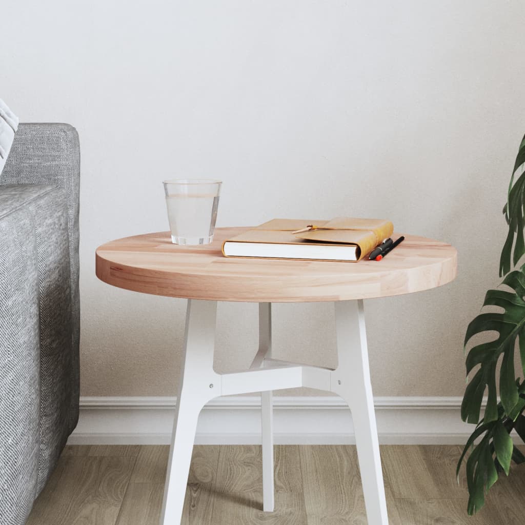 Table Top Ã ̃40x2.5 cm Round Solid Wood Beech
