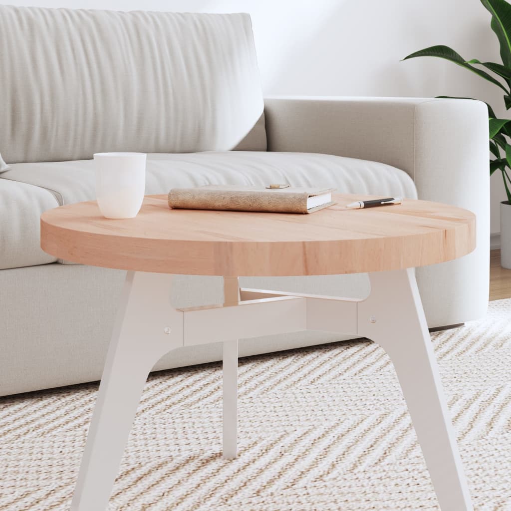 Table Top Ã ̃60x4 cm Round Solid Wood Beech